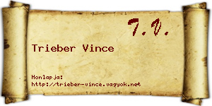 Trieber Vince névjegykártya